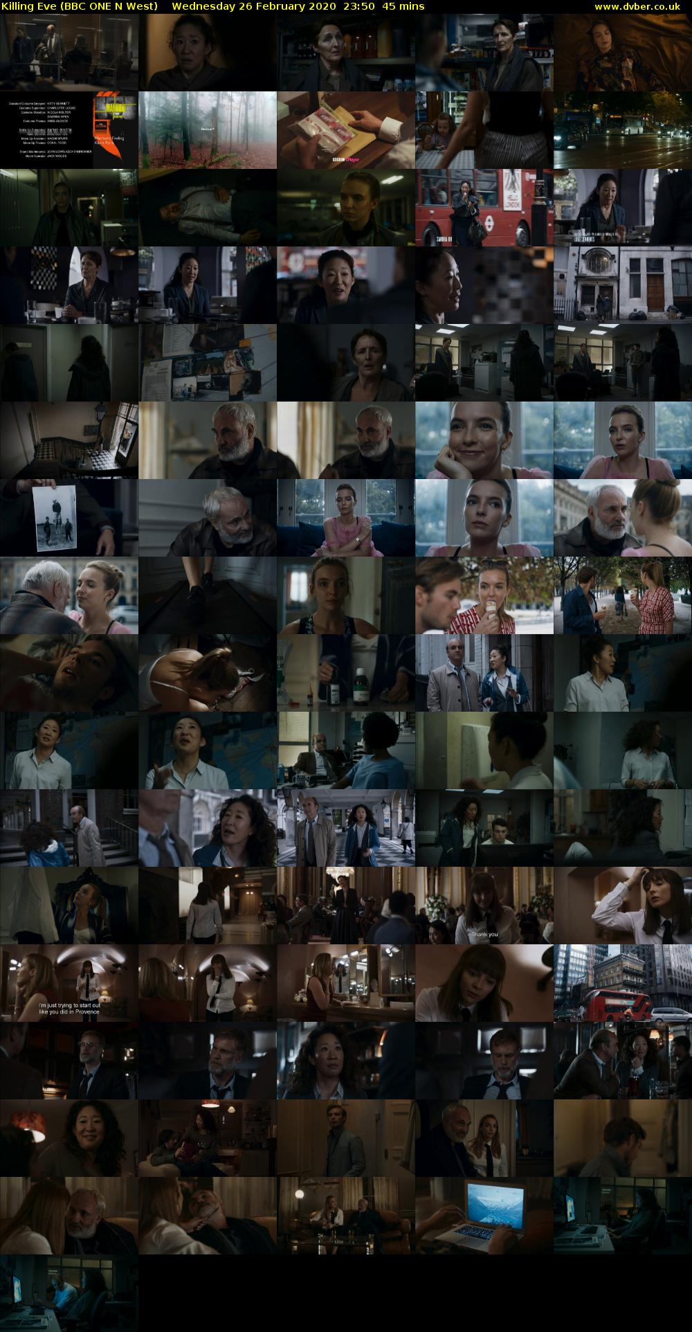 Killing Eve (BBC ONE N West) Wednesday 26 February 2020 23:50 - 00:35