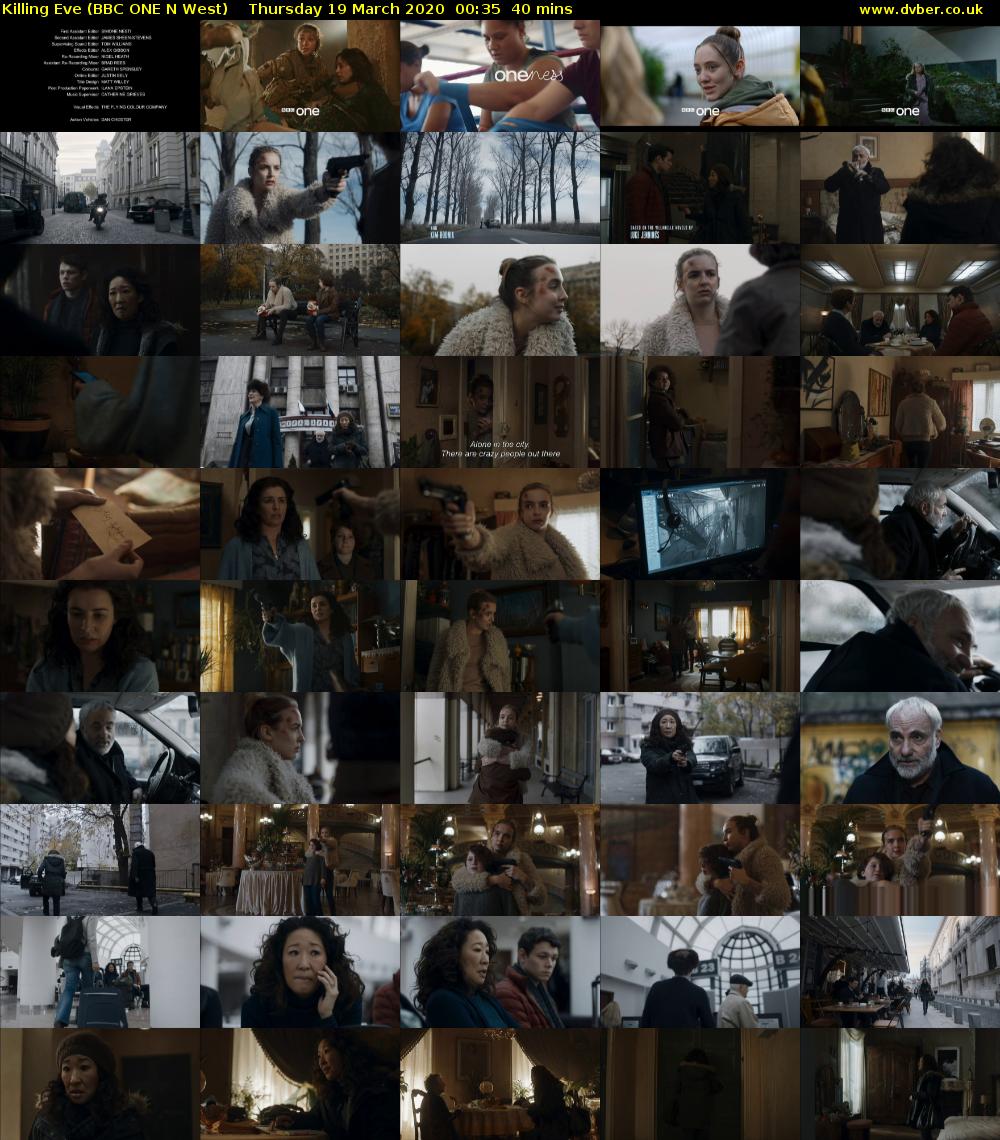 Killing Eve (BBC ONE N West) Thursday 19 March 2020 00:35 - 01:15