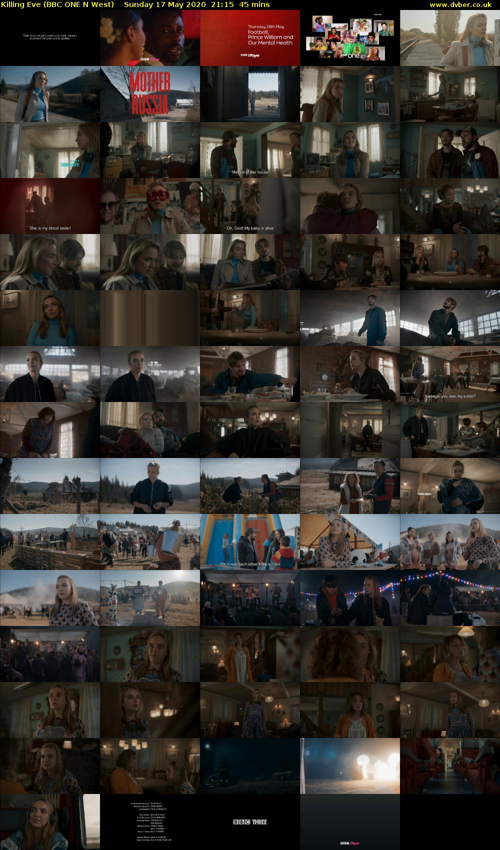 Killing Eve (BBC ONE N West) Sunday 17 May 2020 21:15 - 22:00