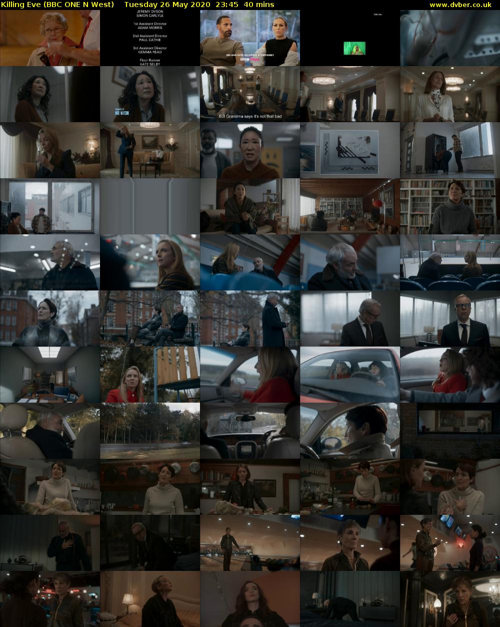 Killing Eve (BBC ONE N West) Tuesday 26 May 2020 23:45 - 00:25