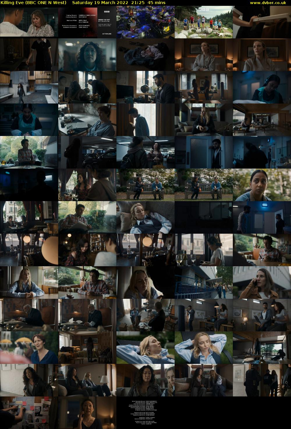 Killing Eve (BBC ONE N West) Saturday 19 March 2022 21:25 - 22:10