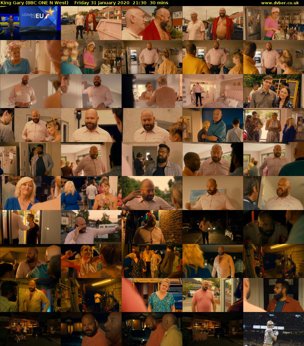 King Gary (BBC ONE N West) Friday 31 January 2020 21:30 - 22:00