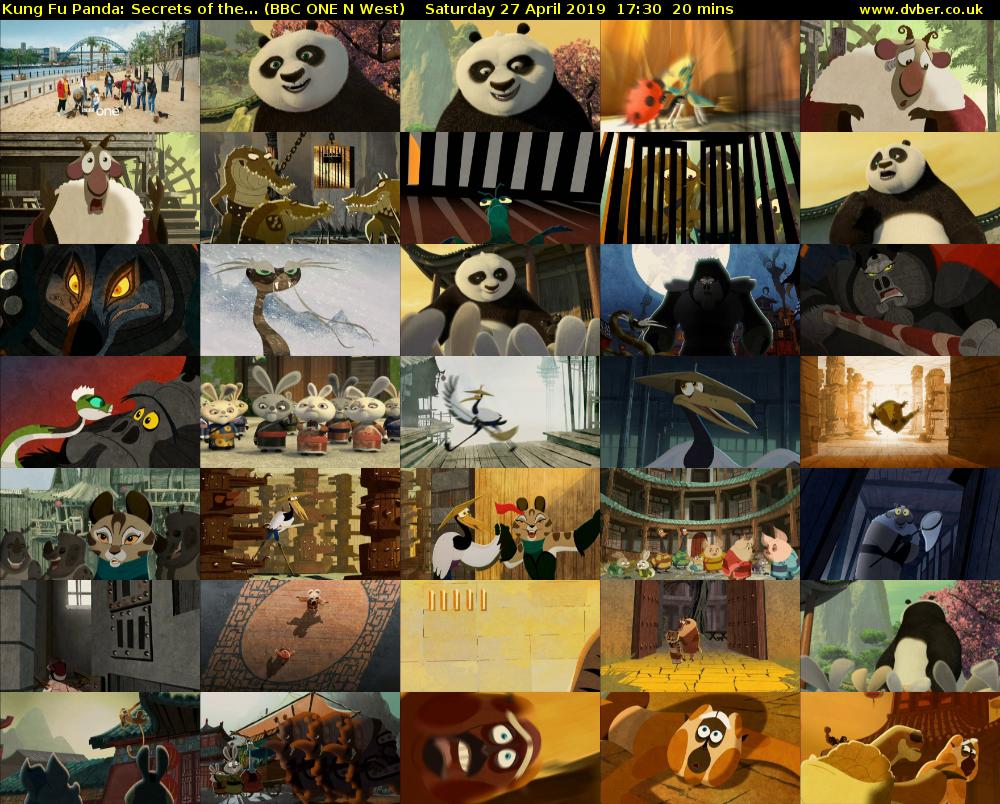 Kung Fu Panda: Secrets of the... (BBC ONE N West) Saturday 27 April 2019 17:30 - 17:50