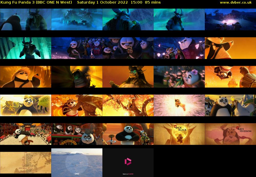 Kung Fu Panda 3 (BBC ONE N West) Saturday 1 October 2022 15:00 - 16:25