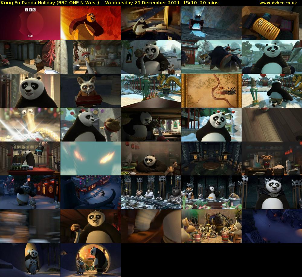 Kung Fu Panda Holiday (BBC ONE N West) Wednesday 29 December 2021 15:10 - 15:30