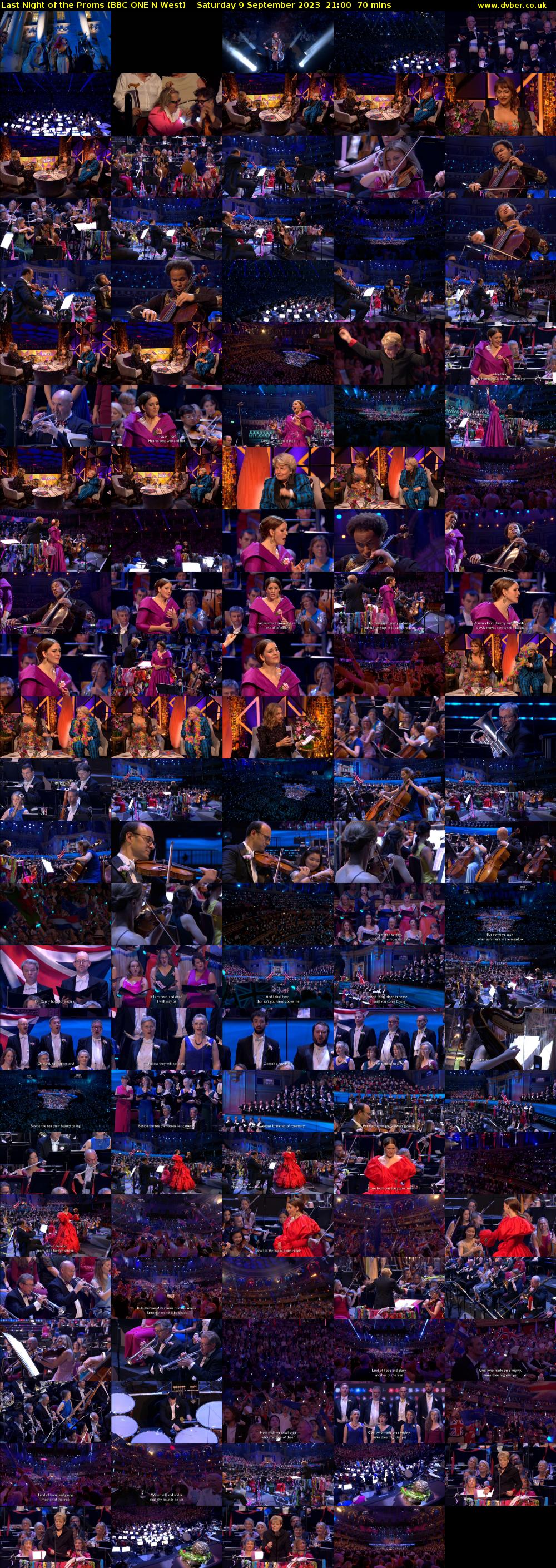 Last Night of the Proms (BBC ONE N West) Saturday 9 September 2023 21:00 - 22:10