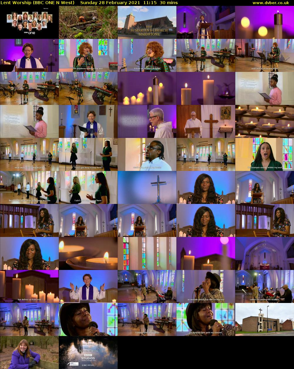 Lent Worship (BBC ONE N West) Sunday 28 February 2021 11:15 - 11:45