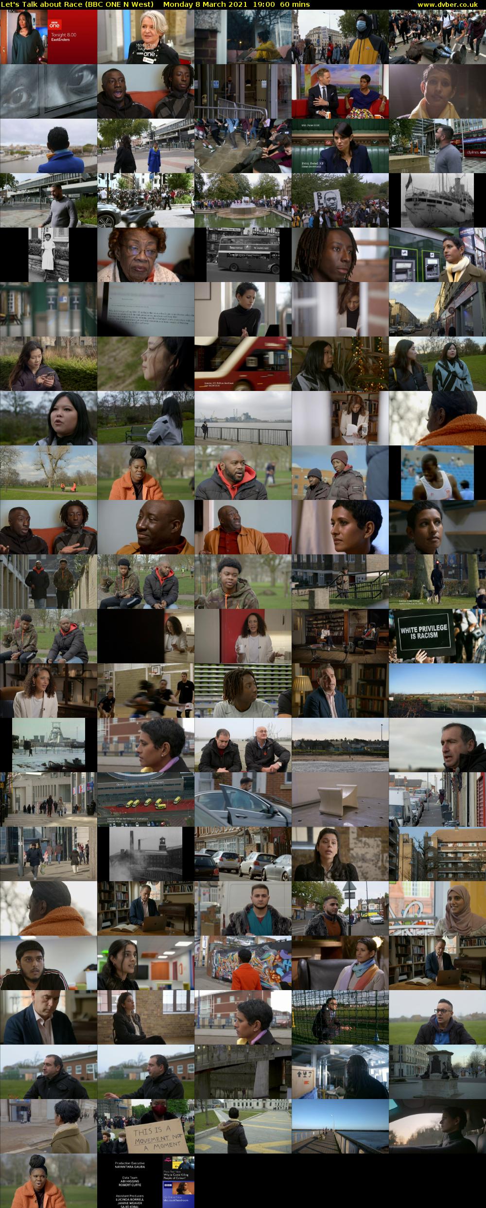 Let's Talk about Race (BBC ONE N West) Monday 8 March 2021 19:00 - 20:00