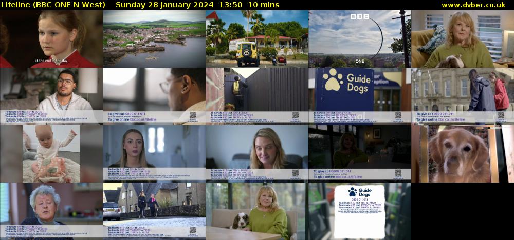 Lifeline (BBC ONE N West) Sunday 28 January 2024 13:50 - 14:00