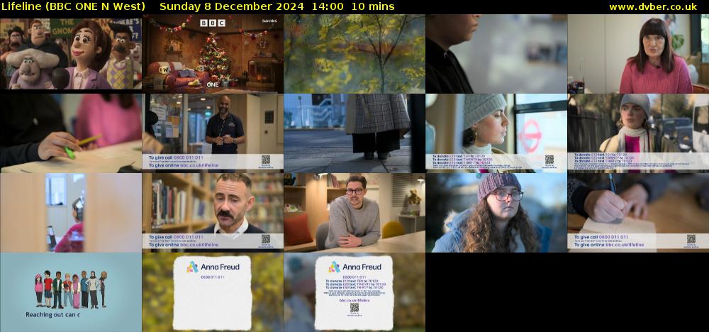 Lifeline (BBC ONE N West) Sunday 8 December 2024 14:00 - 14:10