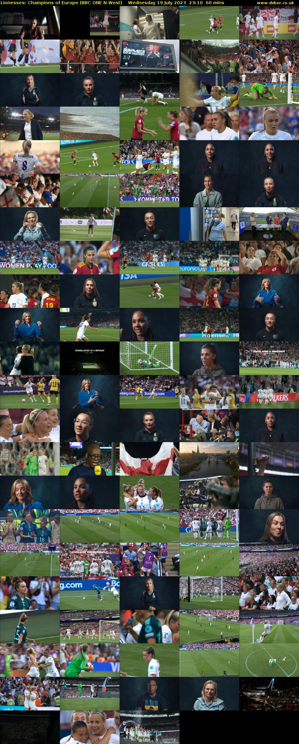 Lionesses: Champions of Europe (BBC ONE N West) Wednesday 19 July 2023 23:10 - 00:10