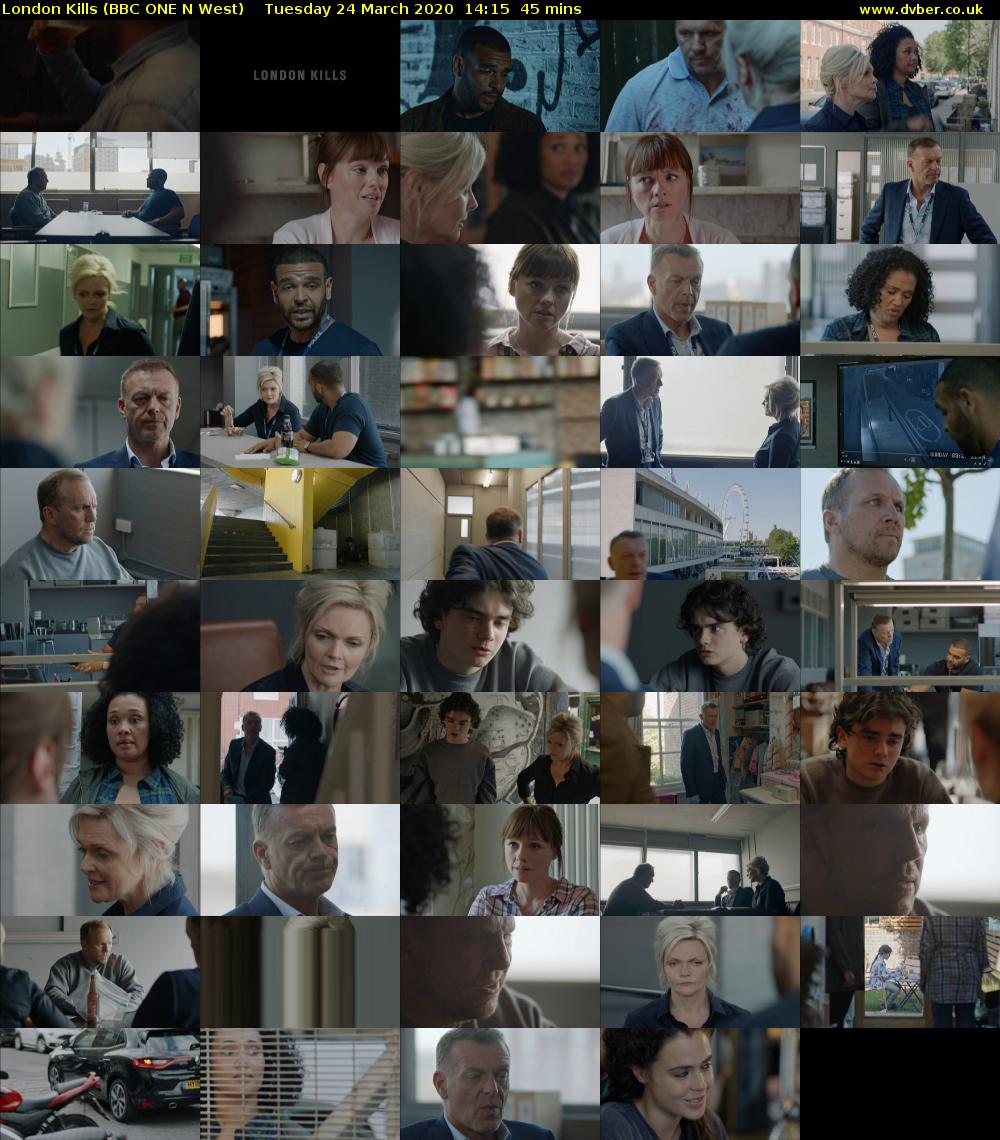 London Kills (BBC ONE N West) Tuesday 24 March 2020 14:15 - 15:00