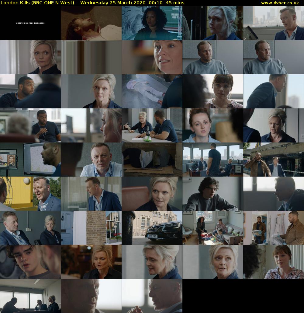 London Kills (BBC ONE N West) Wednesday 25 March 2020 00:10 - 00:55