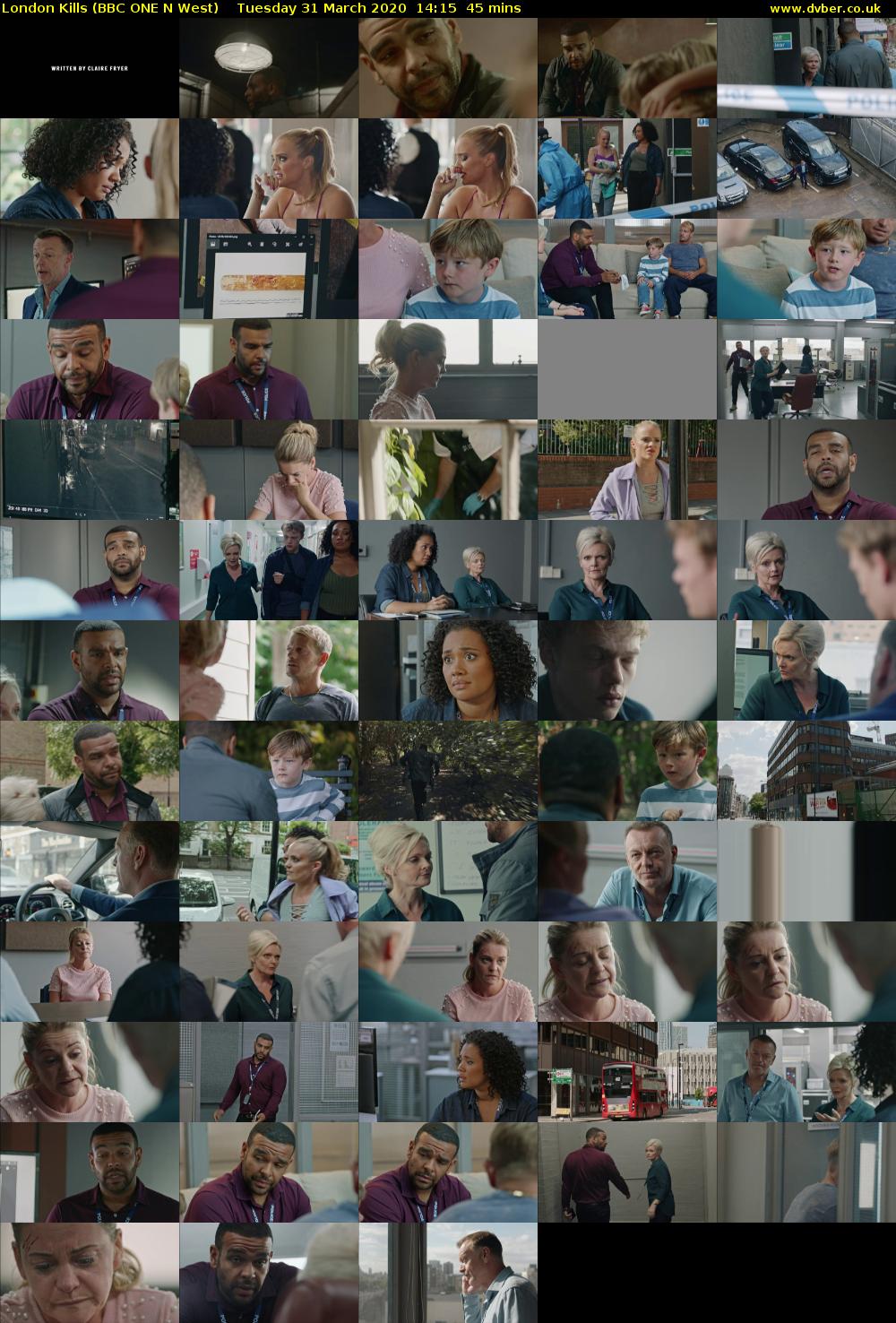 London Kills (BBC ONE N West) Tuesday 31 March 2020 14:15 - 15:00
