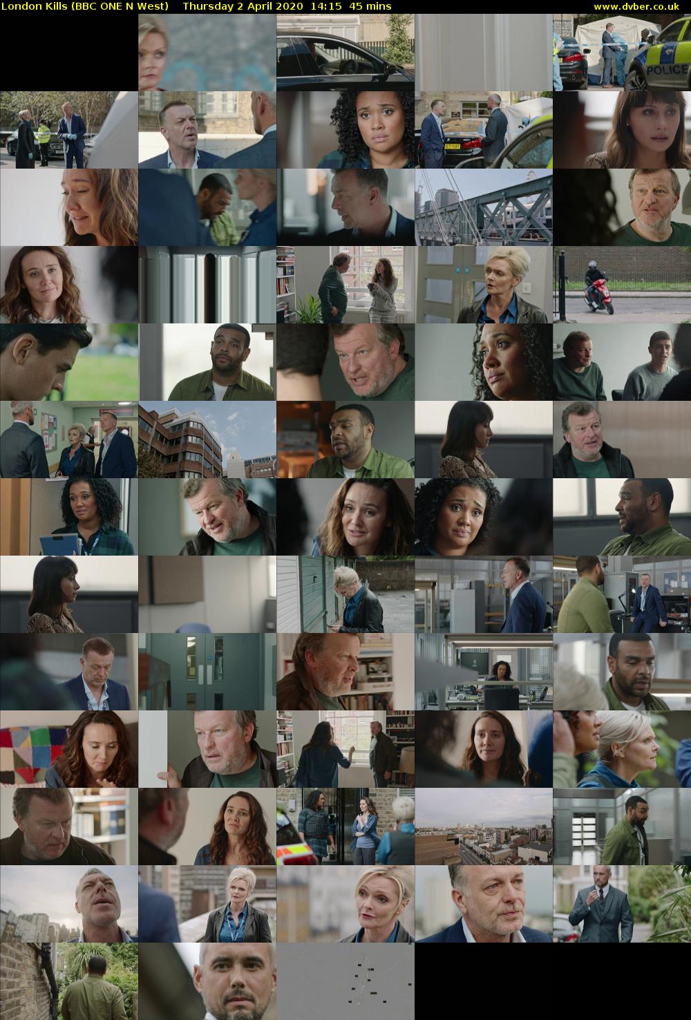 London Kills (BBC ONE N West) Thursday 2 April 2020 14:15 - 15:00