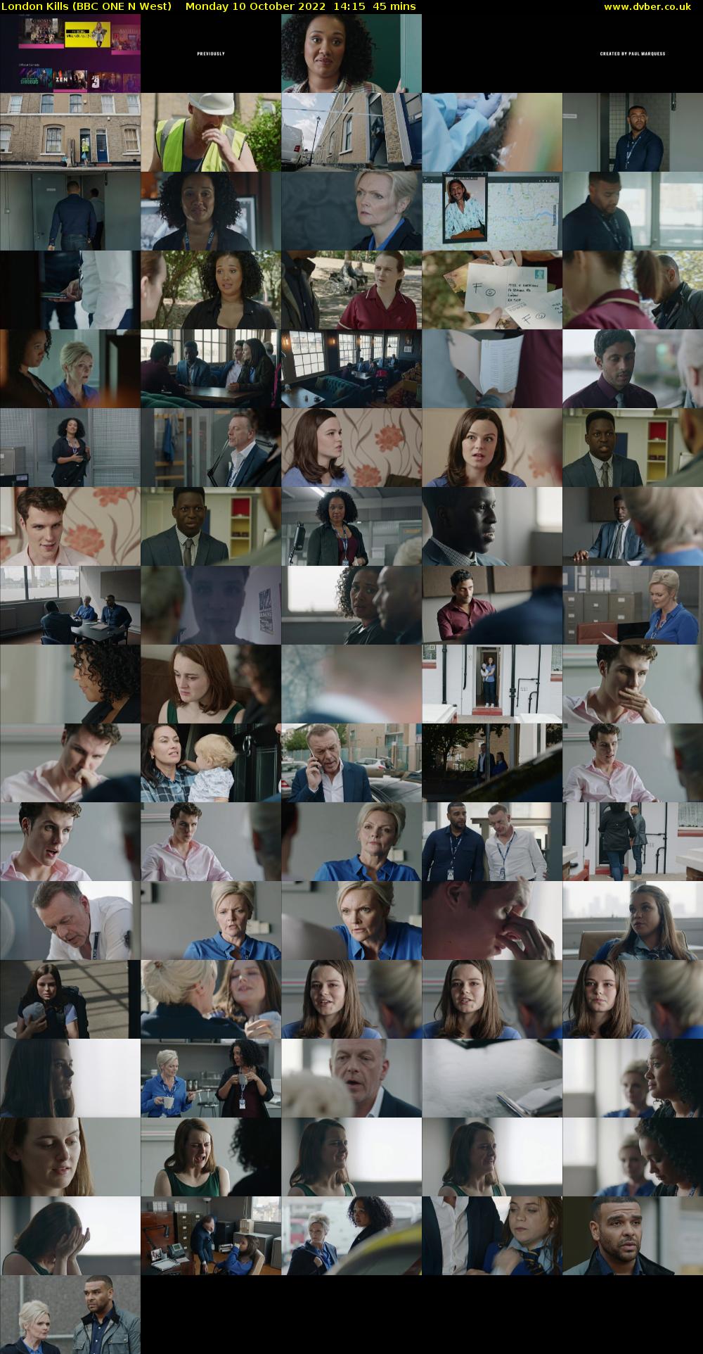 London Kills (BBC ONE N West) Monday 10 October 2022 14:15 - 15:00