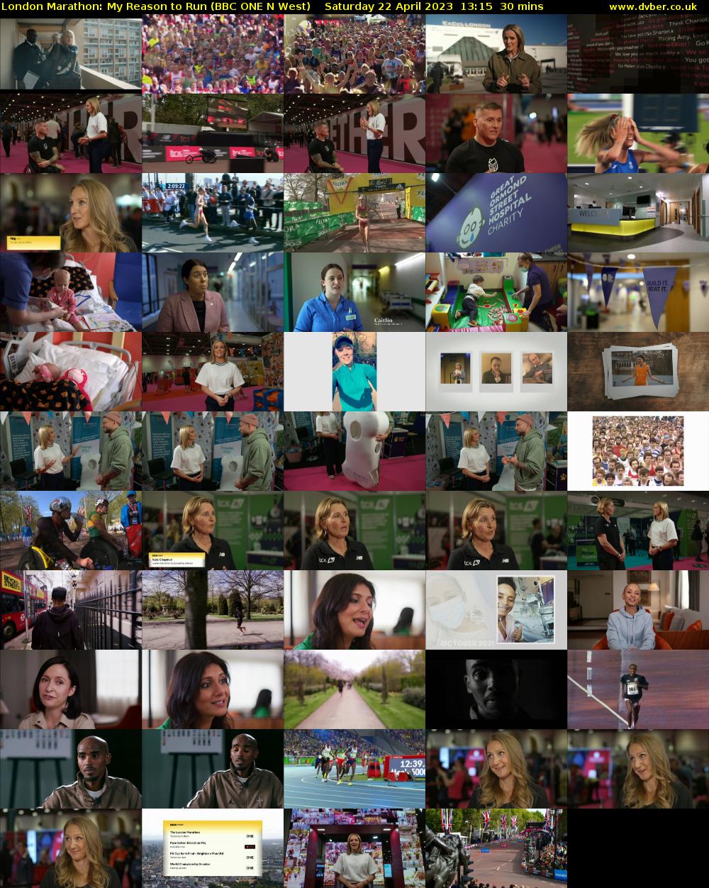 London Marathon: My Reason to Run (BBC ONE N West) Saturday 22 April 2023 13:15 - 13:45