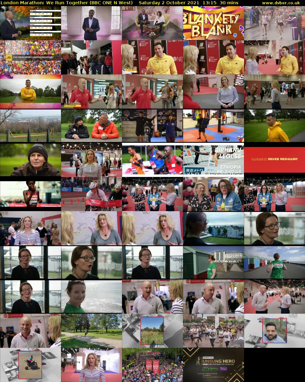 London Marathon: We Run Together (BBC ONE N West) Saturday 2 October 2021 13:15 - 13:45