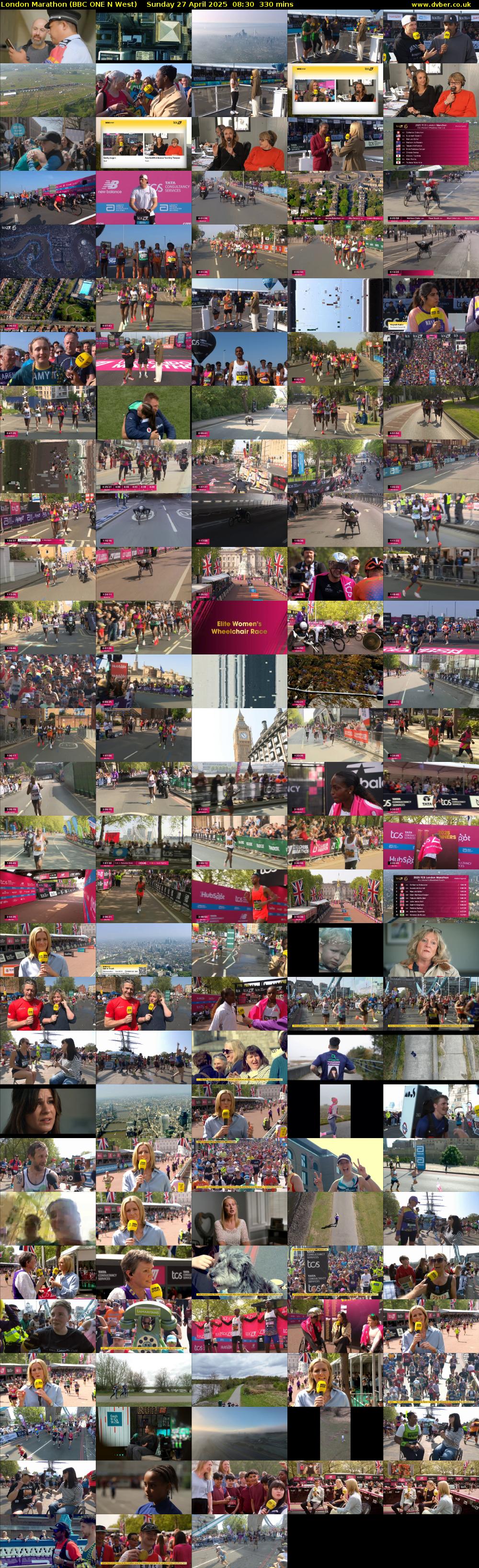 London Marathon (BBC ONE N West) Sunday 27 April 2025 08:30 - 14:00
