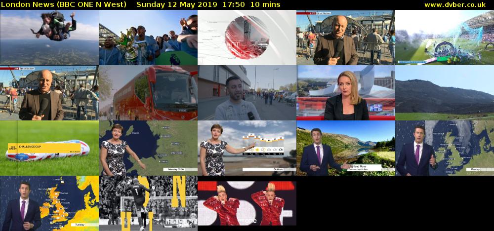 London News (BBC ONE N West) Sunday 12 May 2019 17:50 - 18:00