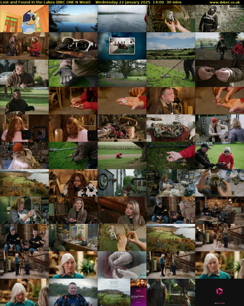 Lost and Found in the Lakes (BBC ONE N West) Wednesday 22 January 2025 14:00 - 14:30