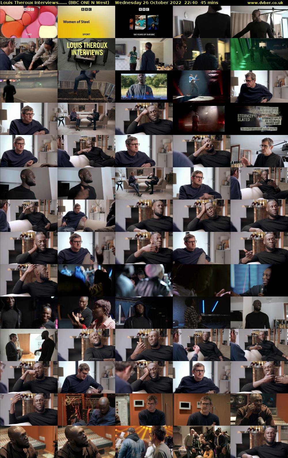 Louis Theroux Interviews...... (BBC ONE N West) Wednesday 26 October 2022 22:40 - 23:25
