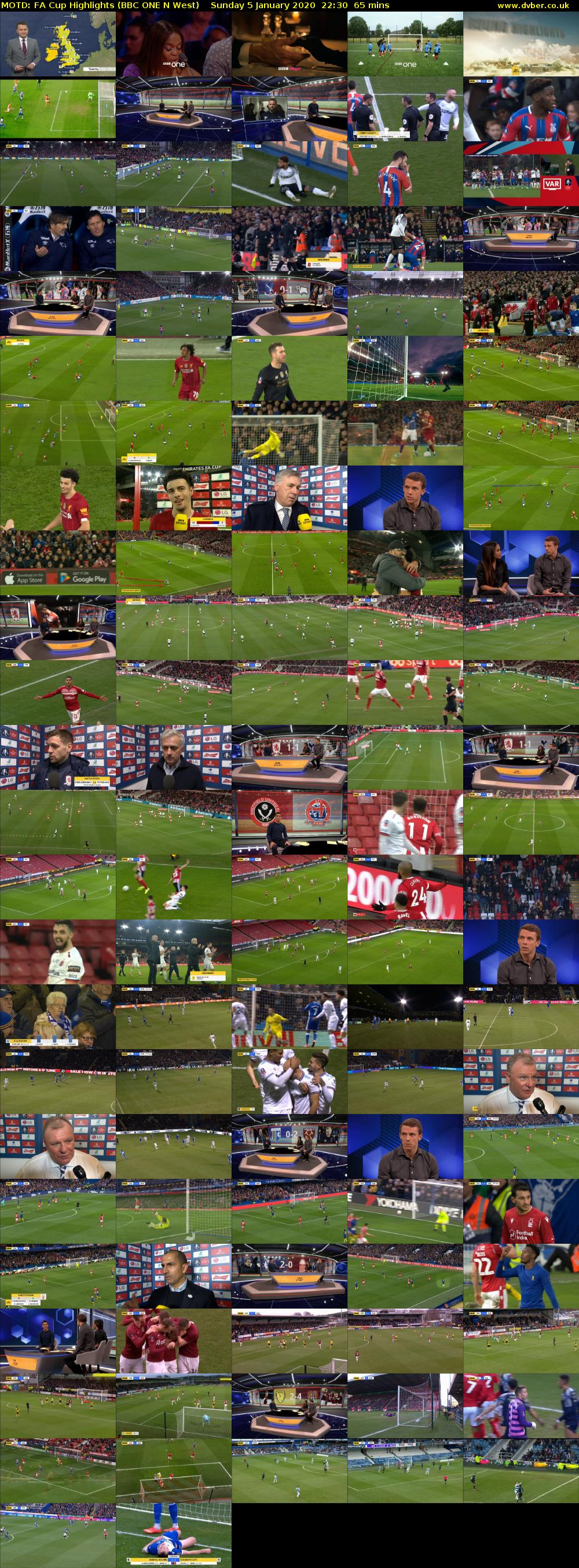 MOTD: FA Cup Highlights (BBC ONE N West) Sunday 5 January 2020 22:30 - 23:35