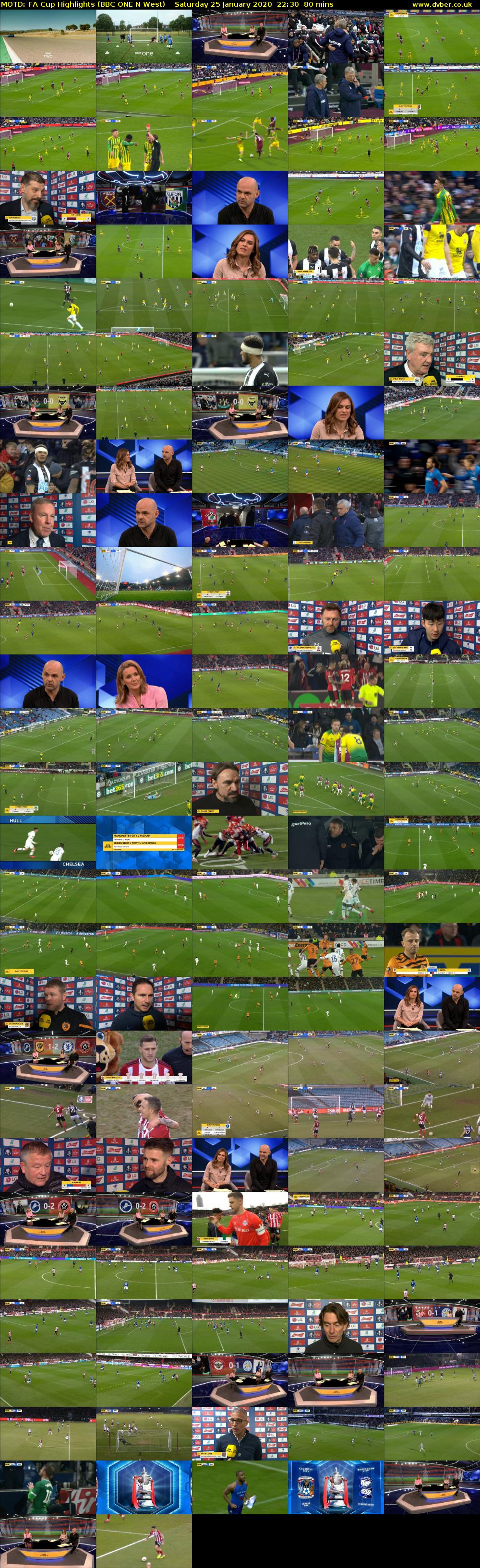 MOTD: FA Cup Highlights (BBC ONE N West) Saturday 25 January 2020 22:30 - 23:50