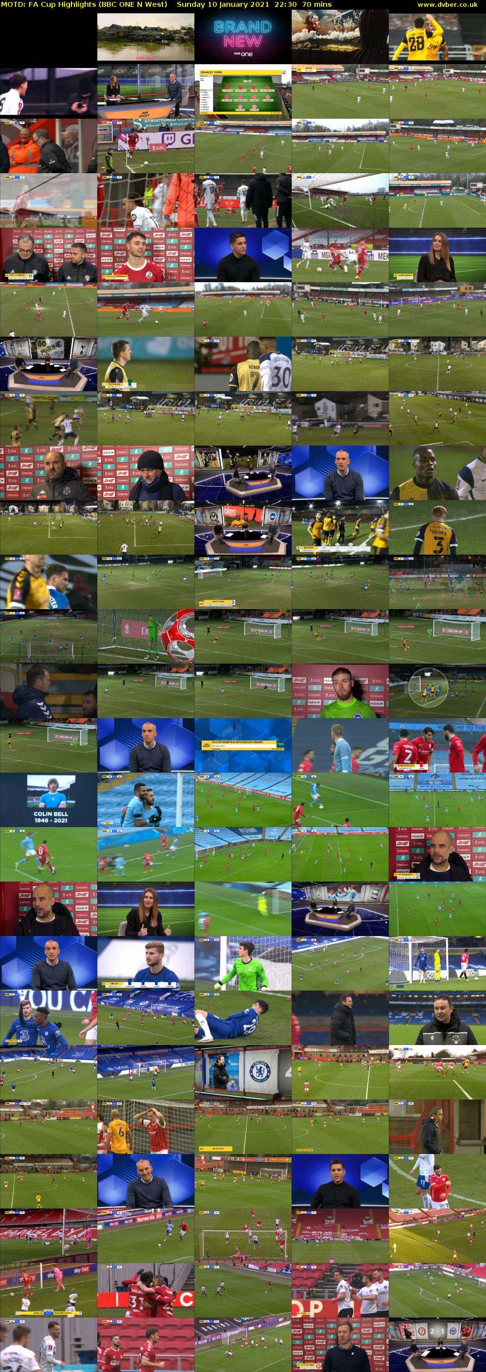 MOTD: FA Cup Highlights (BBC ONE N West) Sunday 10 January 2021 22:30 - 23:40
