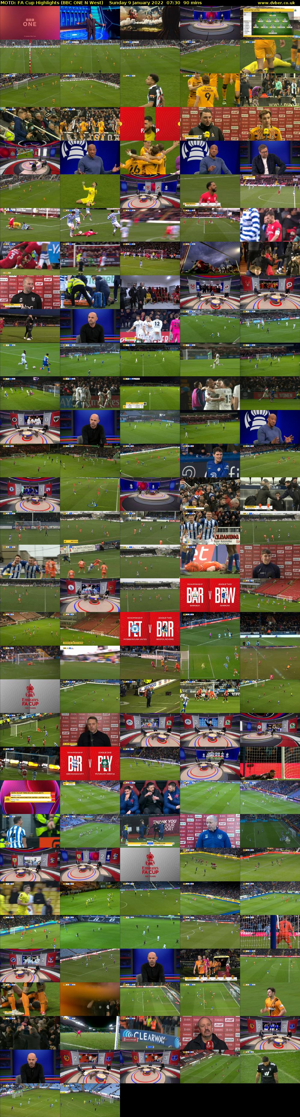 MOTD: FA Cup Highlights (BBC ONE N West) Sunday 9 January 2022 07:30 - 09:00