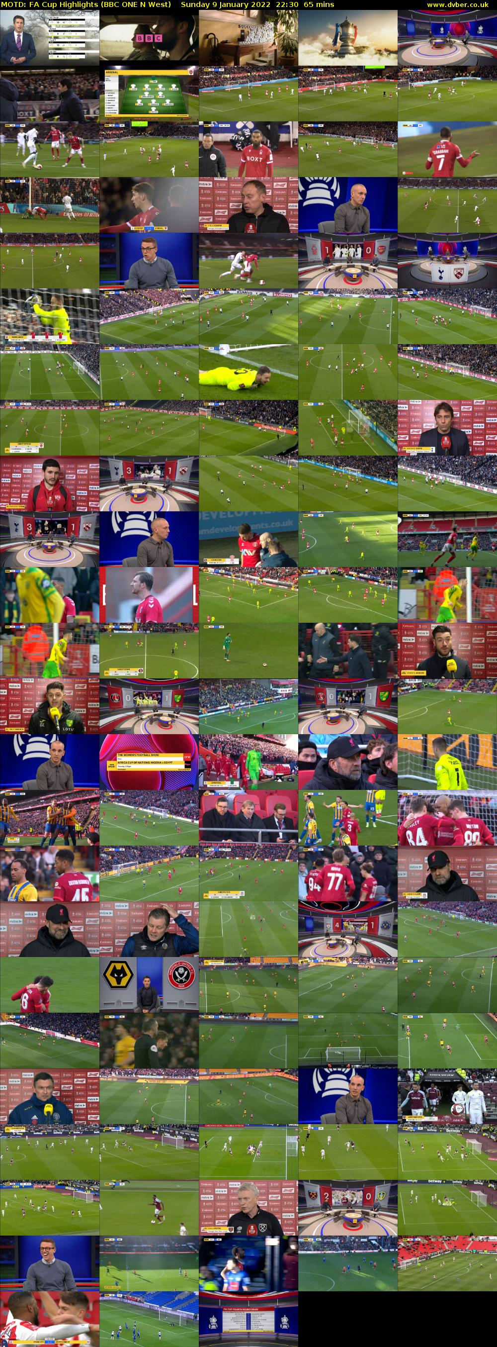MOTD: FA Cup Highlights (BBC ONE N West) Sunday 9 January 2022 22:30 - 23:35