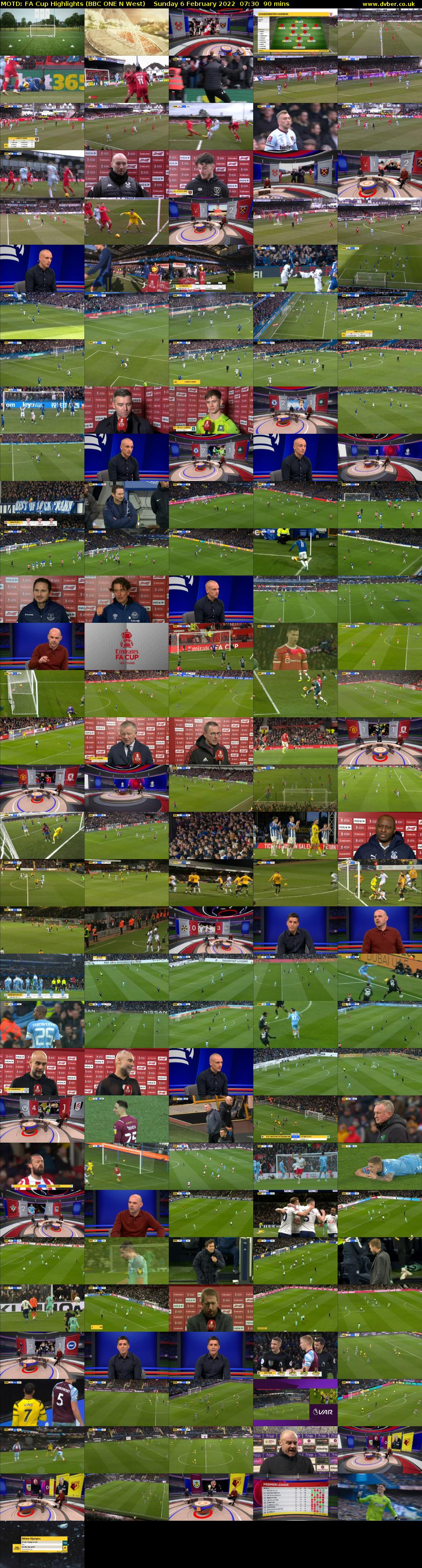 MOTD: FA Cup Highlights (BBC ONE N West) Sunday 6 February 2022 07:30 - 09:00