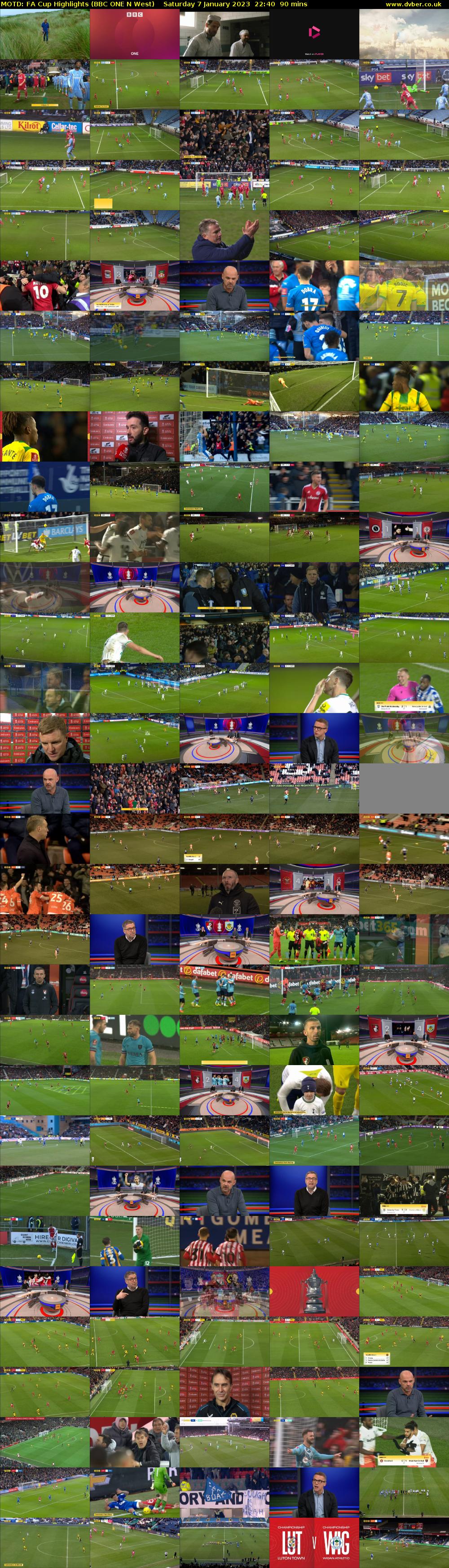 MOTD: FA Cup Highlights (BBC ONE N West) Saturday 7 January 2023 22:40 - 00:10