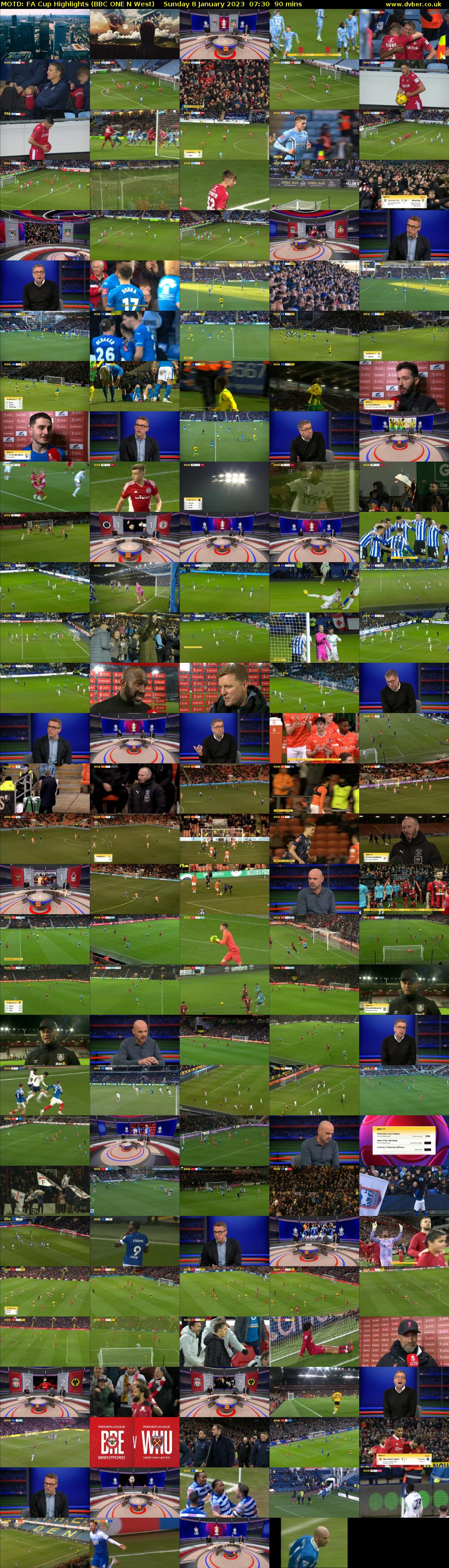 MOTD: FA Cup Highlights (BBC ONE N West) Sunday 8 January 2023 07:30 - 09:00