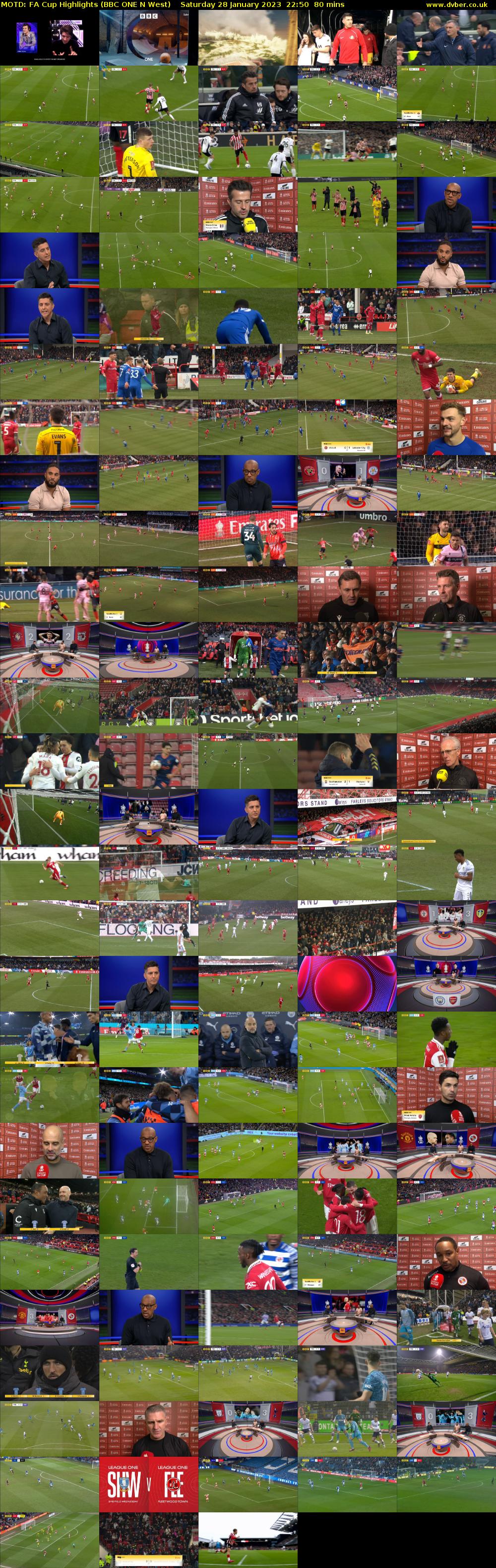 MOTD: FA Cup Highlights (BBC ONE N West) Saturday 28 January 2023 22:50 - 00:10