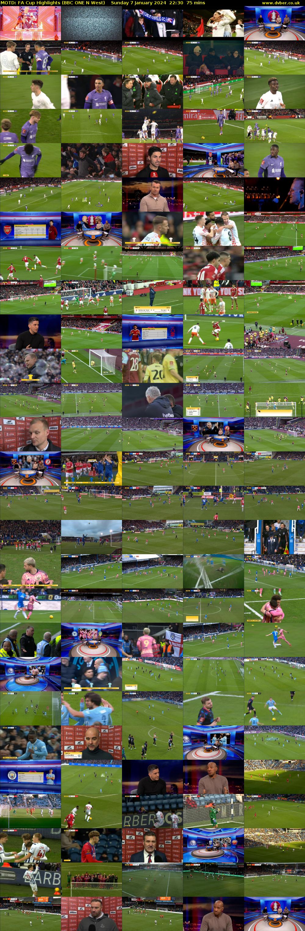MOTD: FA Cup Highlights (BBC ONE N West) Sunday 7 January 2024 22:30 - 23:45