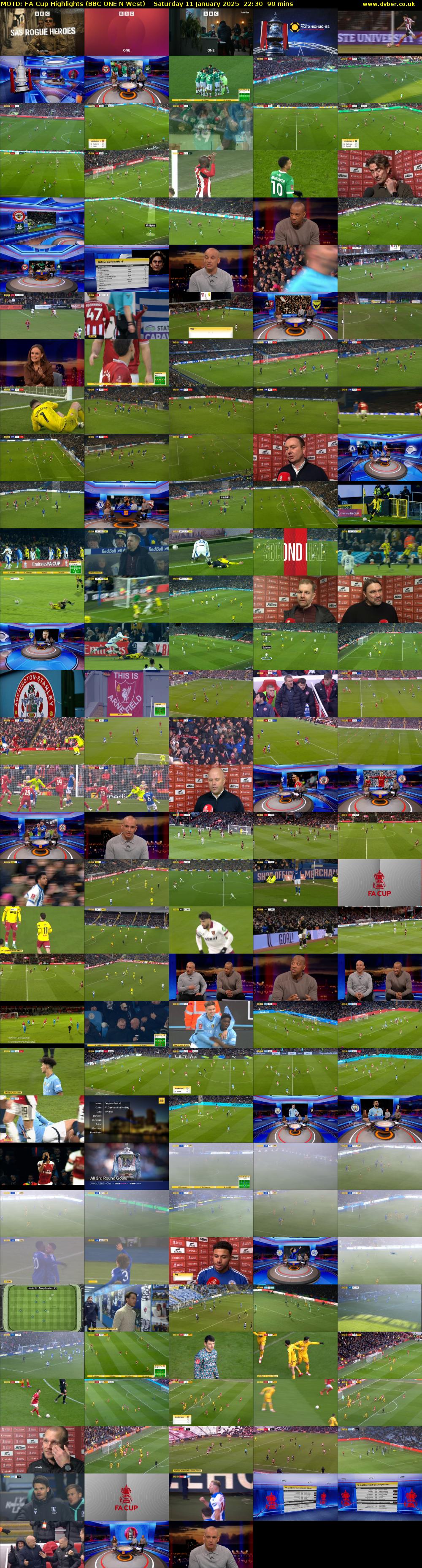 MOTD: FA Cup Highlights (BBC ONE N West) Saturday 11 January 2025 22:30 - 00:00