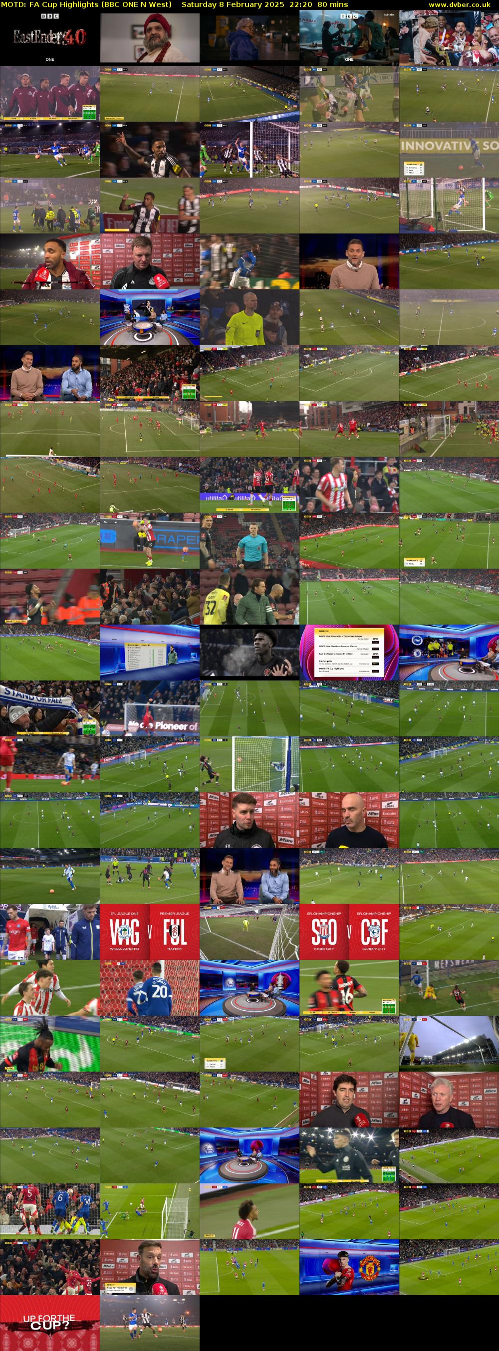 MOTD: FA Cup Highlights (BBC ONE N West) Saturday 8 February 2025 22:20 - 23:40
