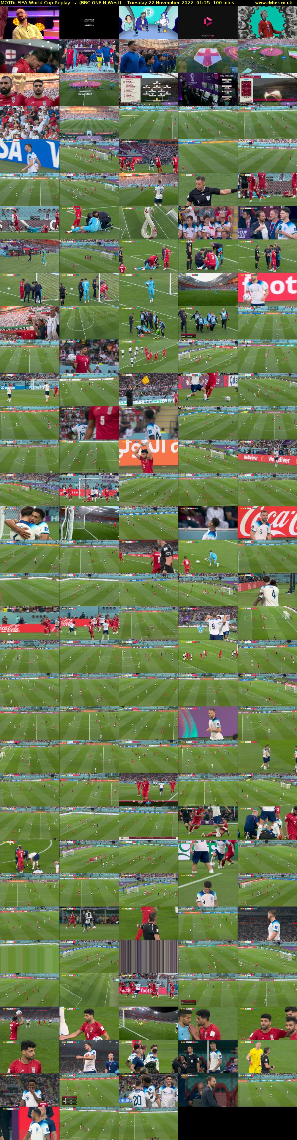 MOTD: FIFA World Cup Replay -... (BBC ONE N West) Tuesday 22 November 2022 01:25 - 03:05