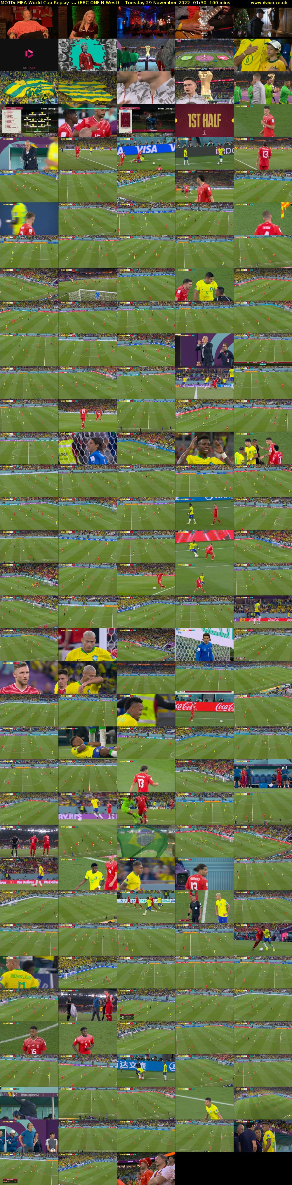 MOTD: FIFA World Cup Replay -... (BBC ONE N West) Tuesday 29 November 2022 01:30 - 03:10