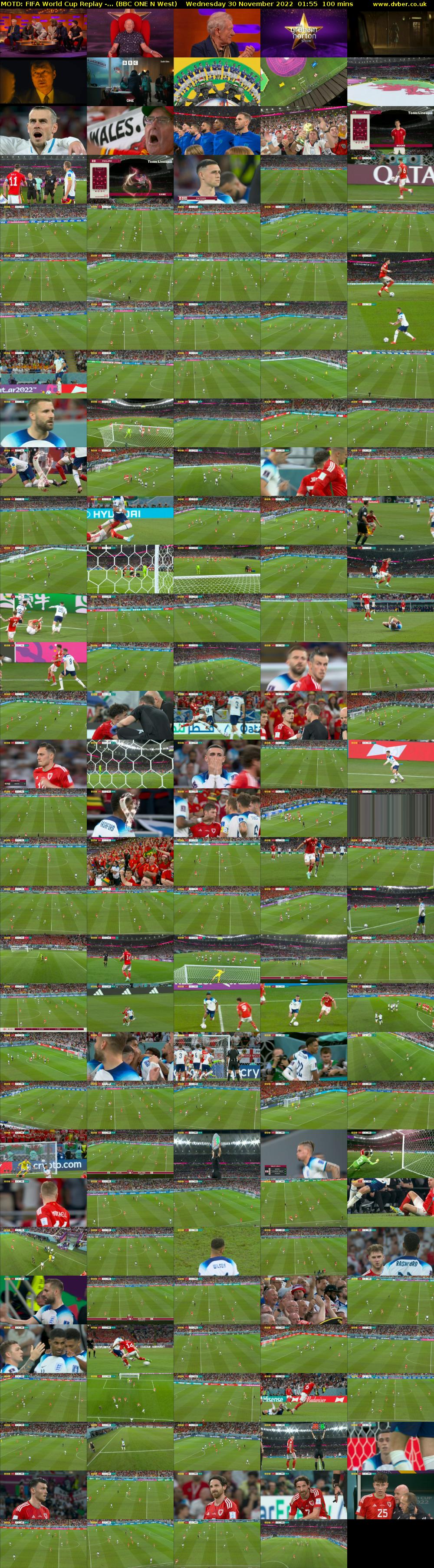 MOTD: FIFA World Cup Replay -... (BBC ONE N West) Wednesday 30 November 2022 01:55 - 03:35
