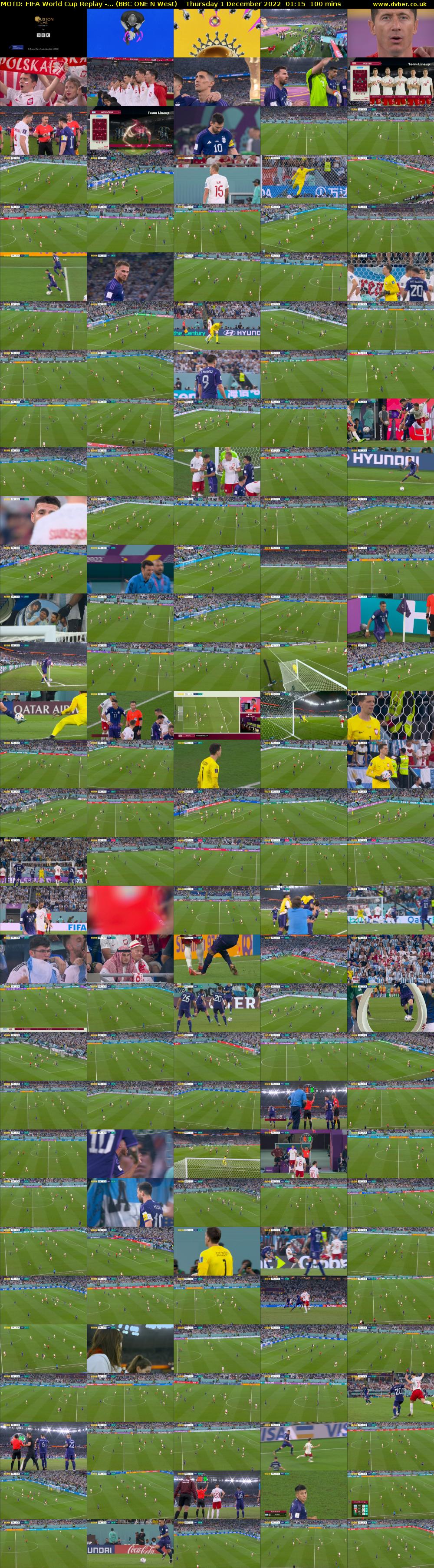 MOTD: FIFA World Cup Replay -... (BBC ONE N West) Thursday 1 December 2022 01:15 - 02:55