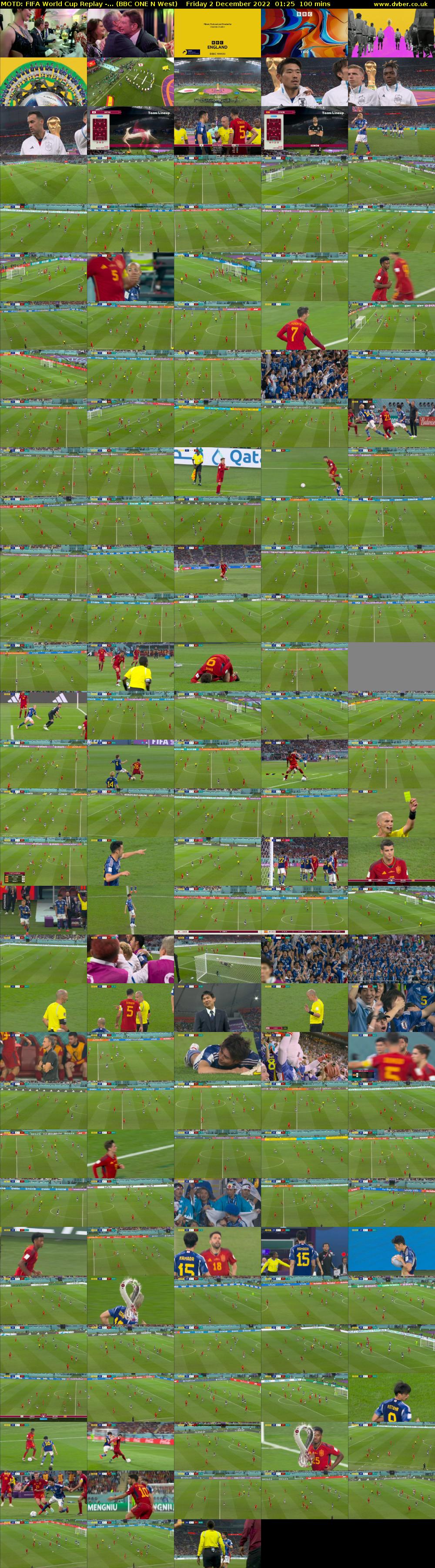 MOTD: FIFA World Cup Replay -... (BBC ONE N West) Friday 2 December 2022 01:25 - 03:05