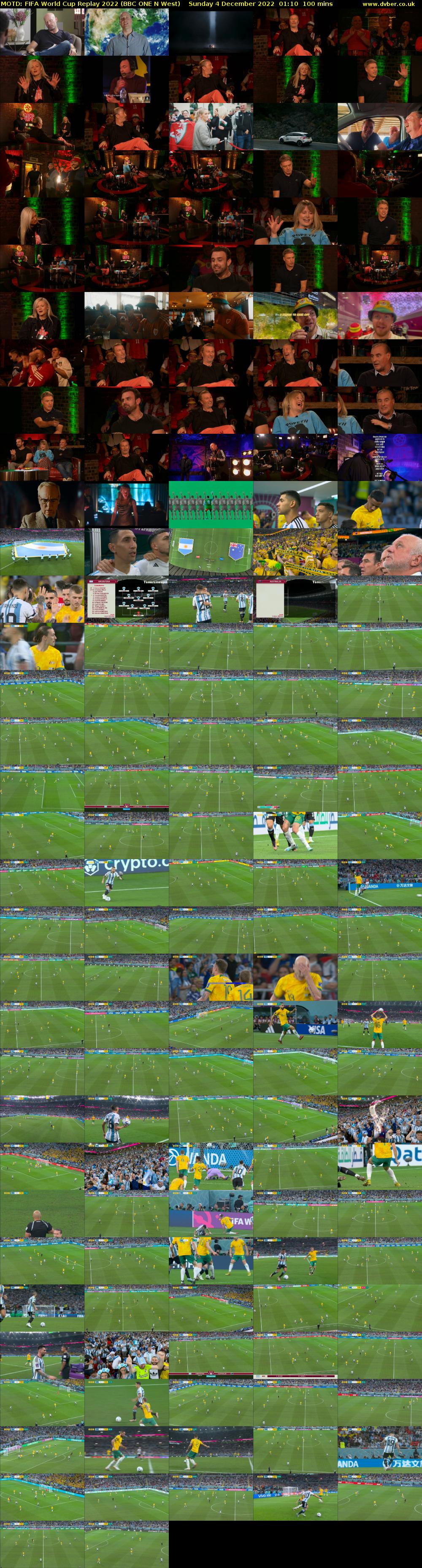 MOTD: FIFA World Cup Replay 2022 (BBC ONE N West) Sunday 4 December 2022 01:10 - 02:50