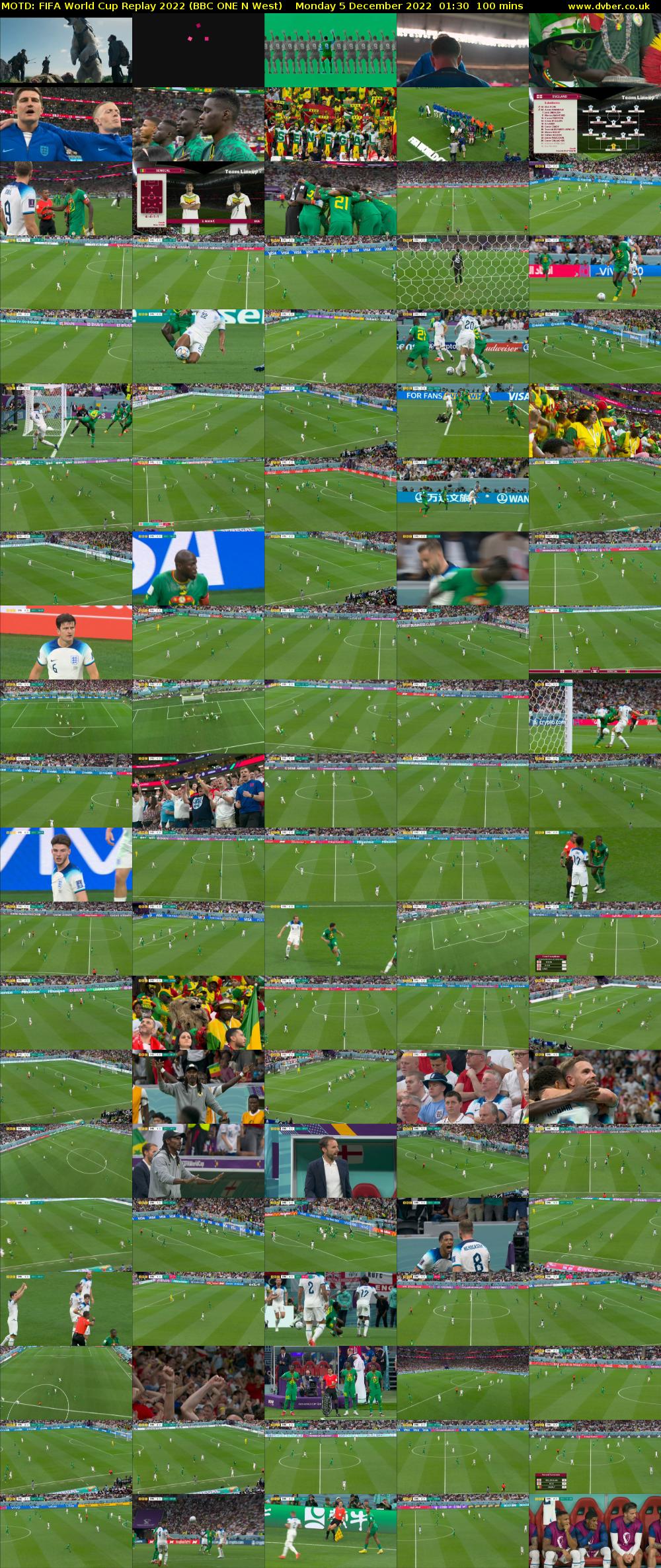 MOTD: FIFA World Cup Replay 2022 (BBC ONE N West) Monday 5 December 2022 01:30 - 03:10