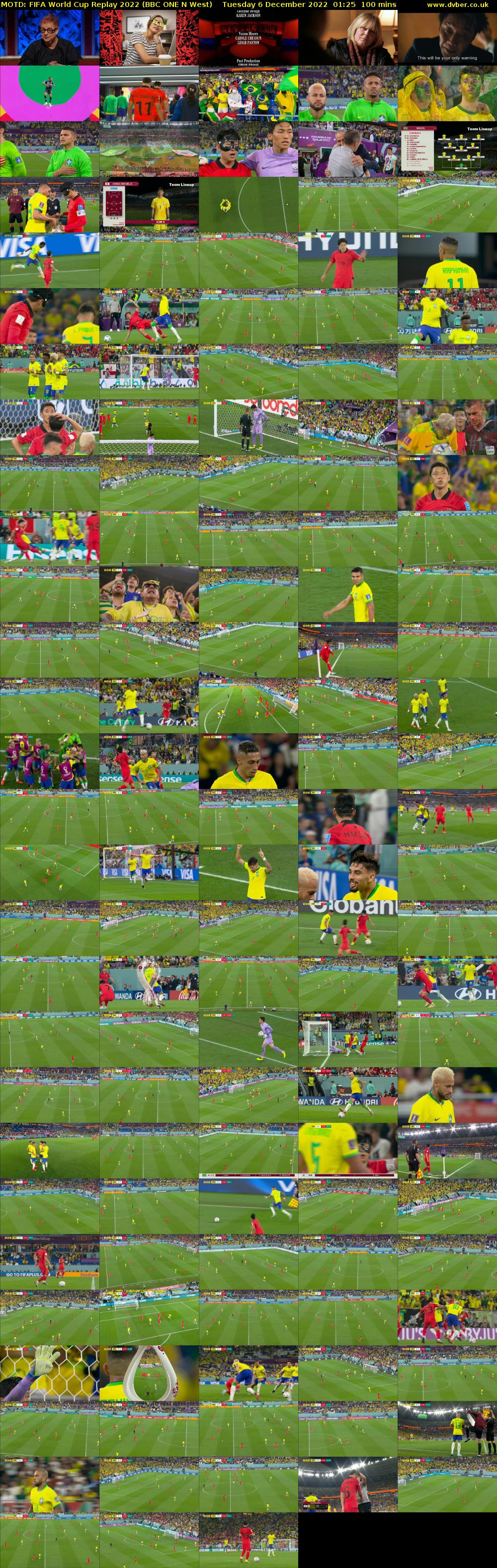 MOTD: FIFA World Cup Replay 2022 (BBC ONE N West) Tuesday 6 December 2022 01:25 - 03:05