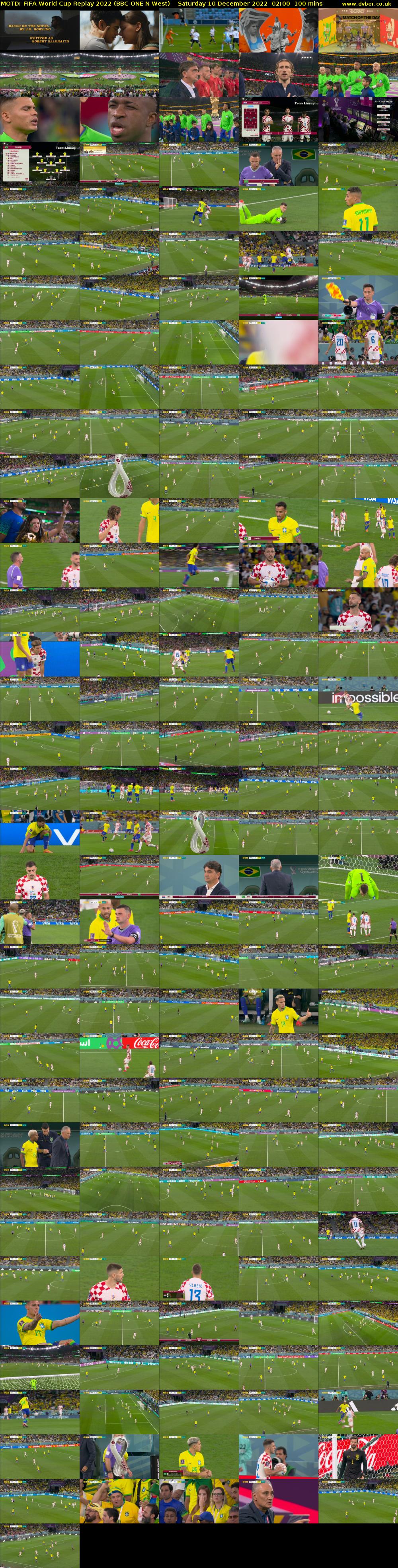 MOTD: FIFA World Cup Replay 2022 (BBC ONE N West) Saturday 10 December 2022 02:00 - 03:40