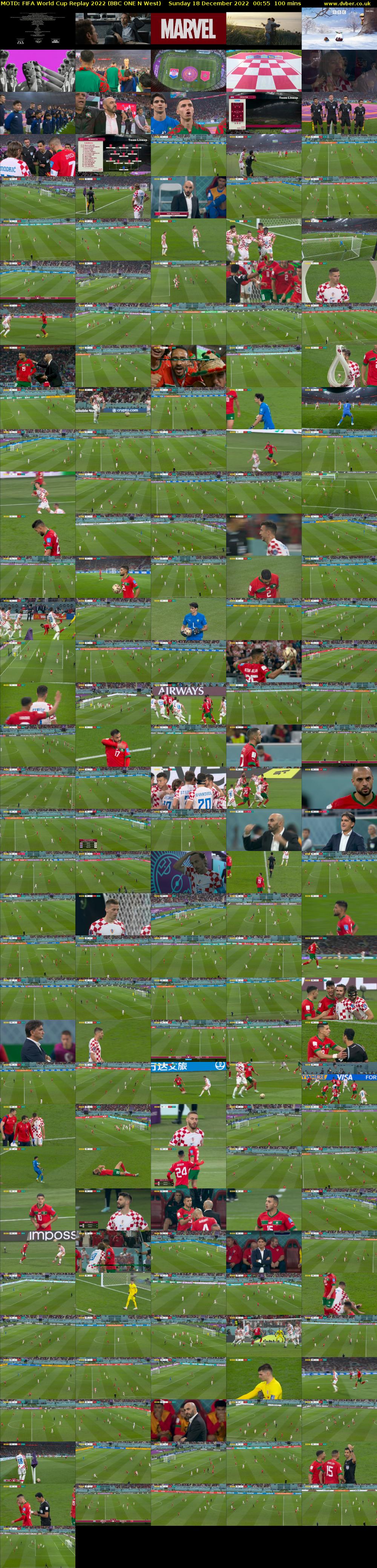 MOTD: FIFA World Cup Replay 2022 (BBC ONE N West) Sunday 18 December 2022 00:55 - 02:35