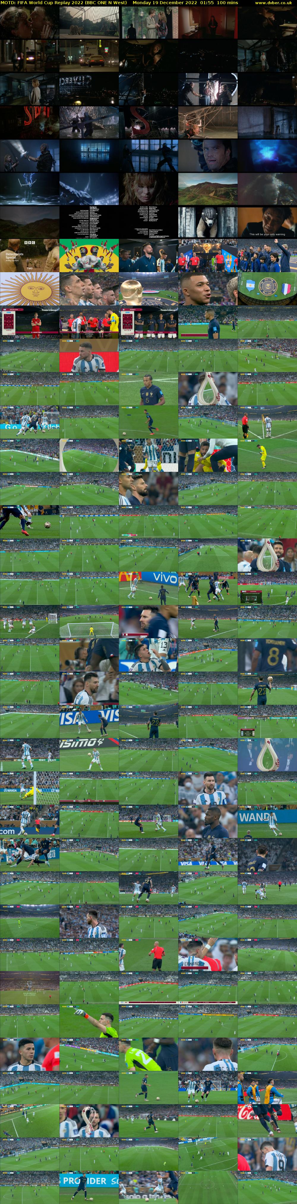 MOTD: FIFA World Cup Replay 2022 (BBC ONE N West) Monday 19 December 2022 01:55 - 03:35