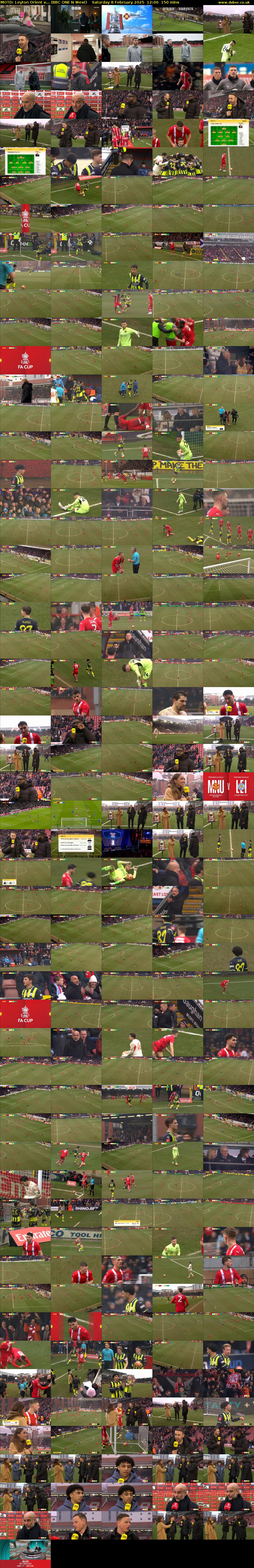 MOTD: Leyton Orient v... (BBC ONE N West) Saturday 8 February 2025 12:00 - 14:30